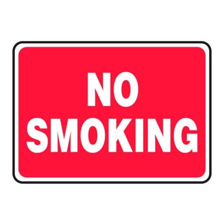 Accuform No Smoking Sign, 10inW X 7inH, Aluminum